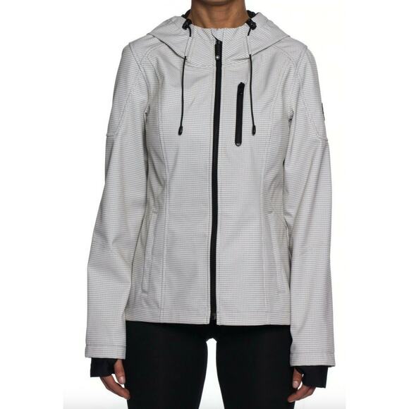 Halifax Traders Patterned Rain Jacket with Hood Size M Soft Shell Gorpcore Hike - Picture 3 of 12